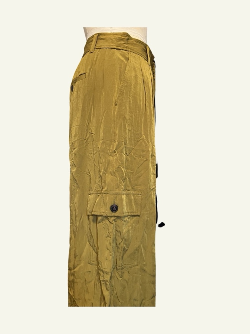 Madewell Olive Wide-Leg Trousers - Picture 5 of 6